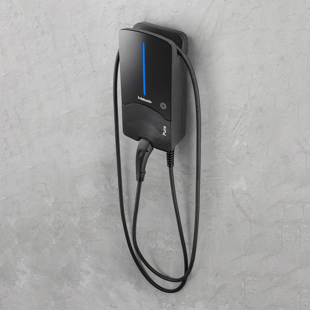 Webasto Pure Wallbox Black 11kW with 4.5m Cable by EV Charger Shop